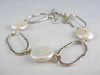Sterling Silver and Coin Pearl Bracelet